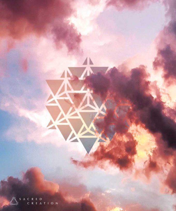 64 Tetrahedron Grid Wallpaper Art