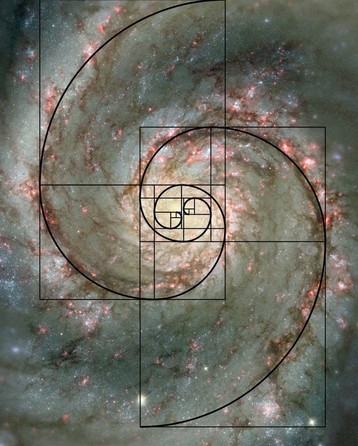 Galaxy Golden Ratio Spiral