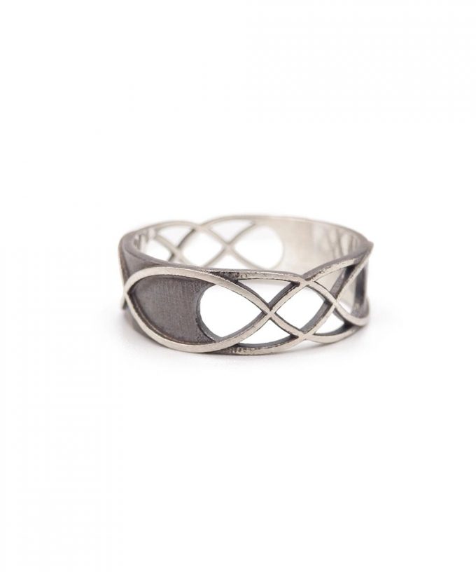 Double Infinity Ring - Sterling Silver