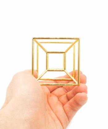 Tesseract - Meditation Tool - Gold Plated Brass