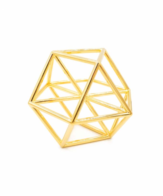 Vector Equilibrium - Meditation Tool - Gold Plated Brass