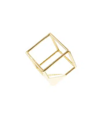 Cube Pendant - Brass