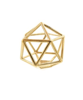 Icosahedron Pendant - Brass