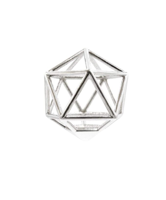 Icosahedron Pendant - Sterling Silver